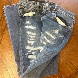 Levis 511 frayed leg jeans